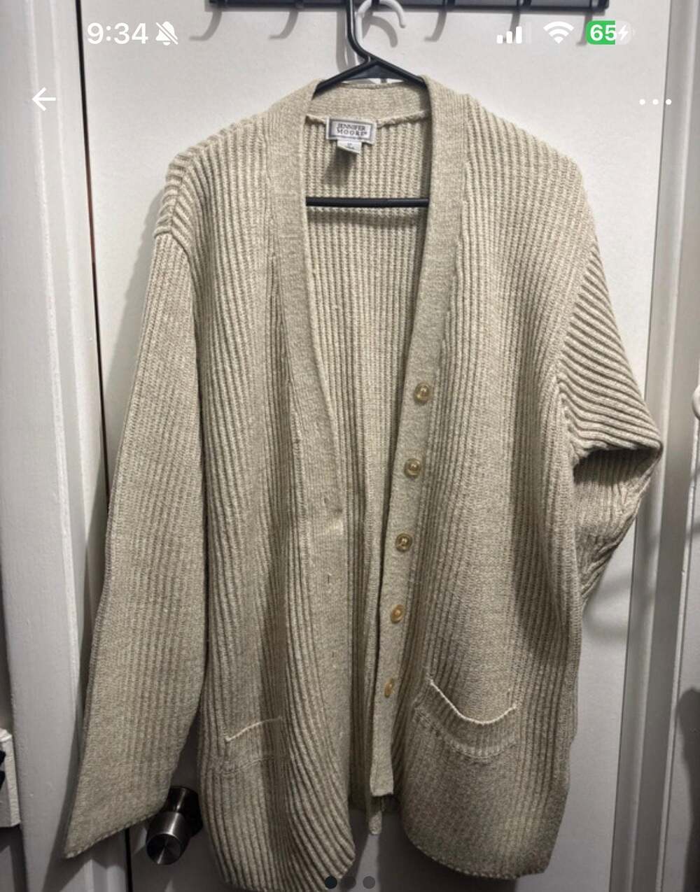Jennifer Moore Ribbed Cardigan Sweater